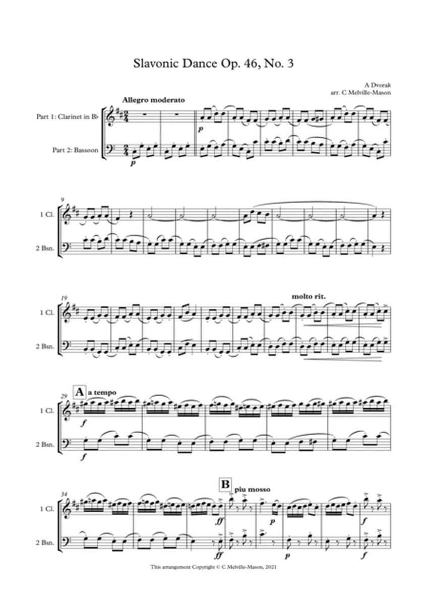 Slavonic Dance Op. 46, No. 3 (Clarinet & Bassoon Duet) image number null