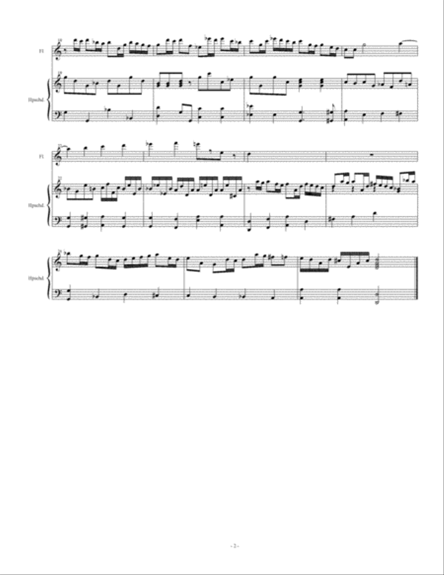 sonata for flute and clavier Woodwind Duet scores gallery preview page 6