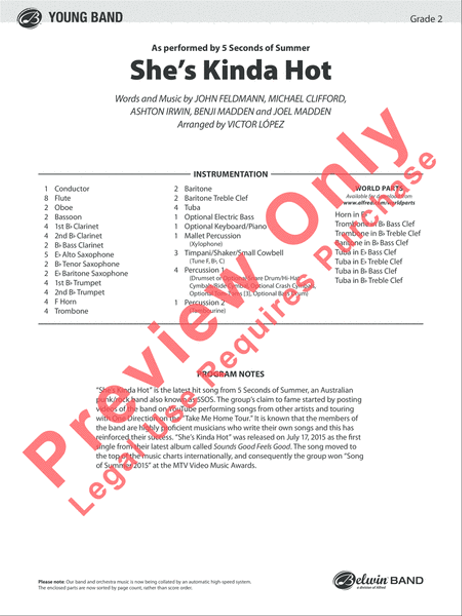 She's Kinda Hot Concert Band scores gallery preview page 2