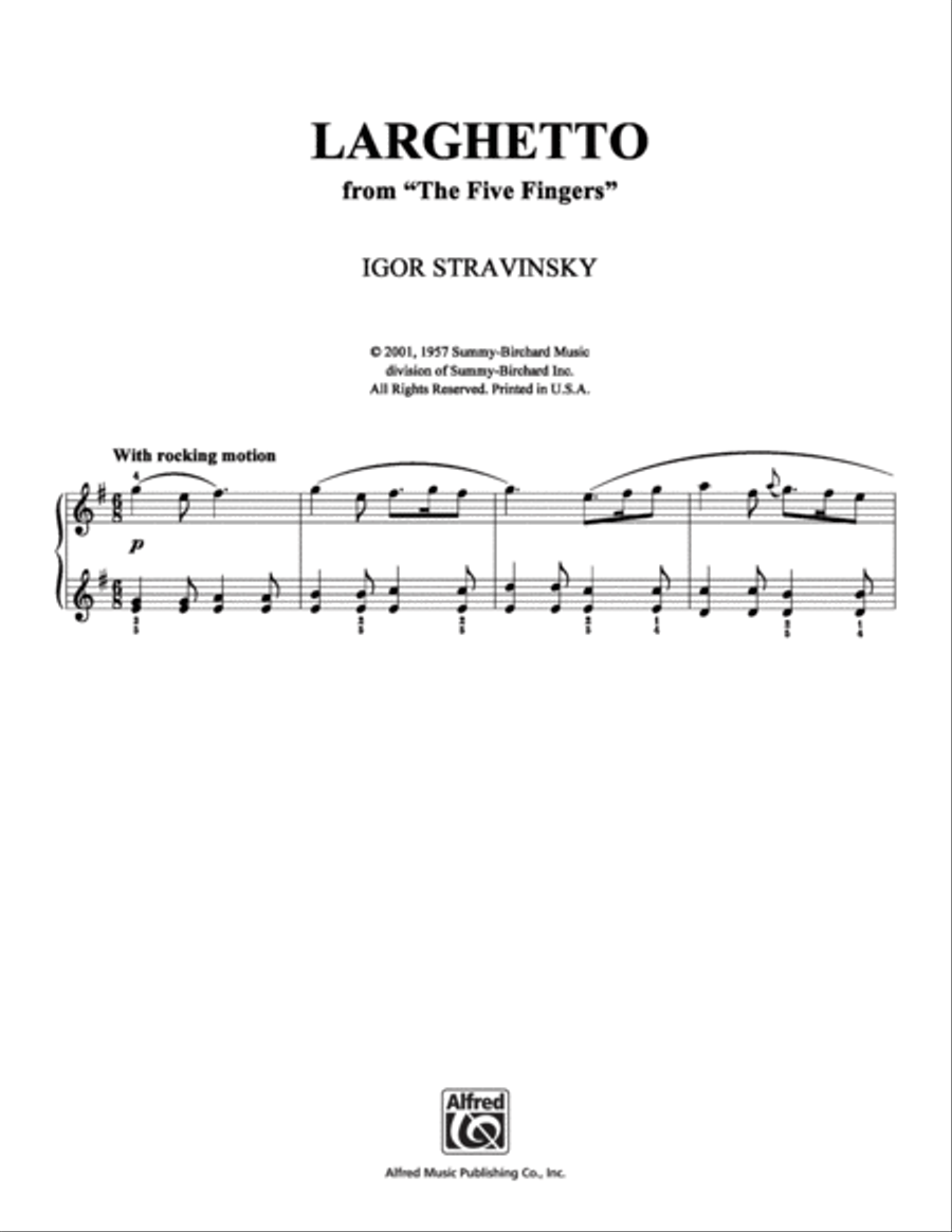 Larghetto Piano Solo scores gallery preview page 1