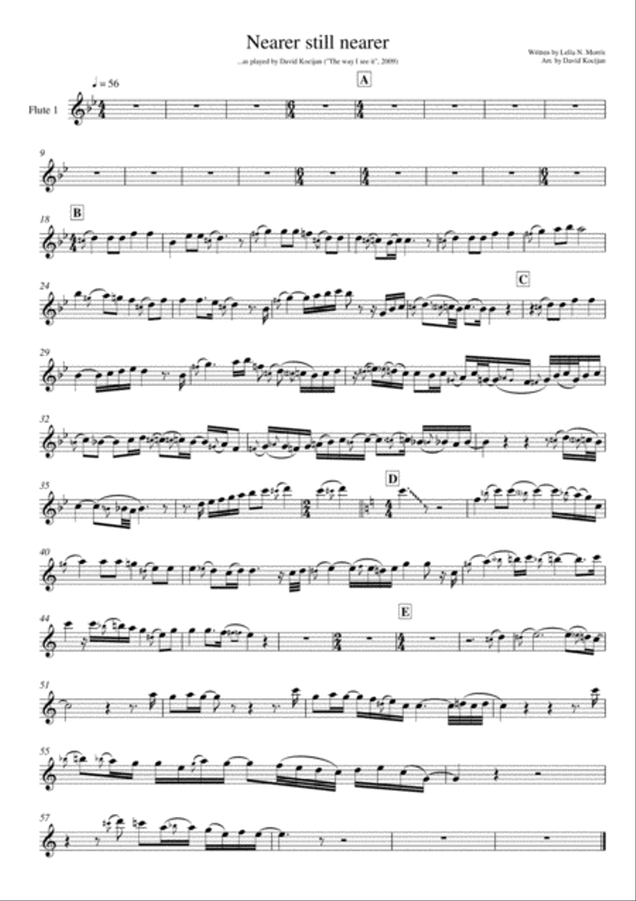 Nearer still nearer - duet (flute) Flute Duet scores gallery preview page 1