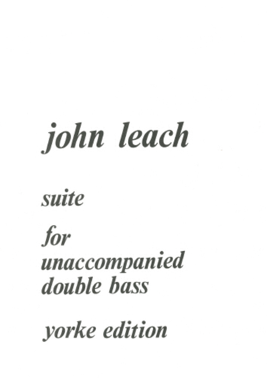 Suite Suite Double Bass scores gallery preview page 1