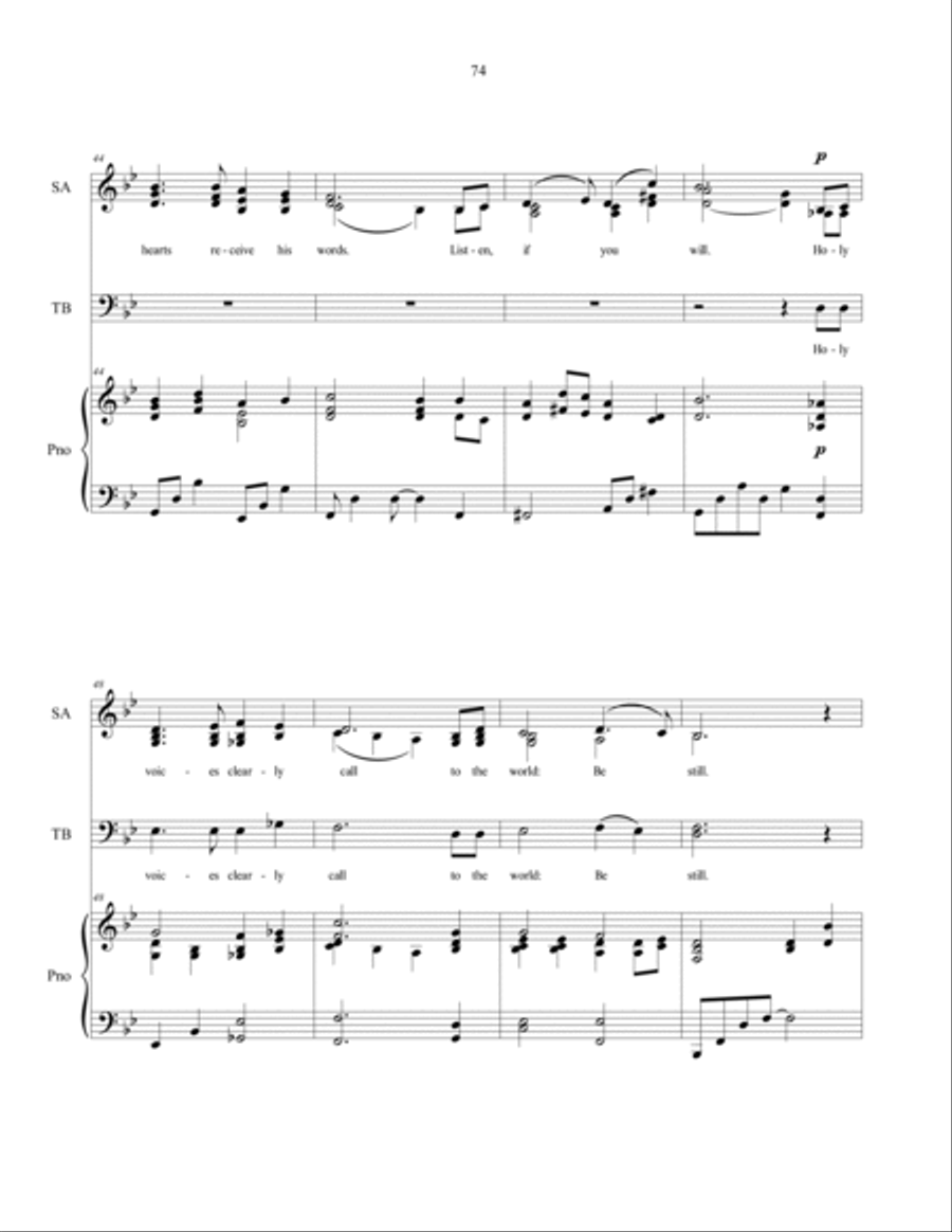 Still, Sacred music for SATB choir 4-Part scores gallery preview page 6
