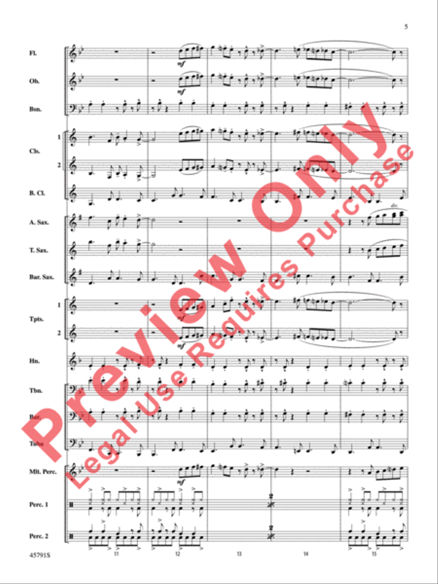 Sambeando Concert Band scores gallery preview page 6