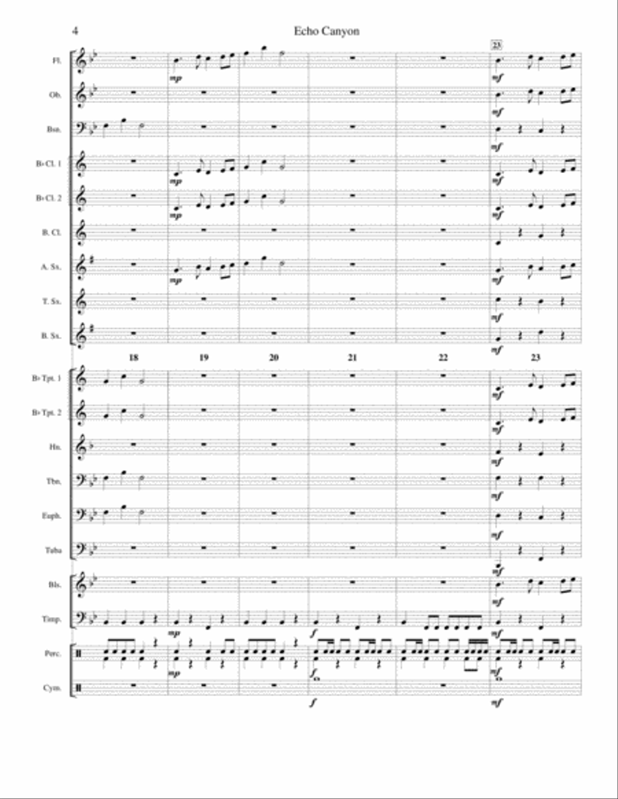 Echo Canyon Concert Band scores gallery preview page 4
