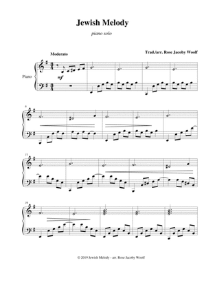 Jewish Melody - piano solo