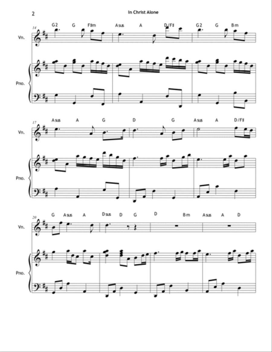 In Christ Alone Violin Solo scores gallery preview page 2