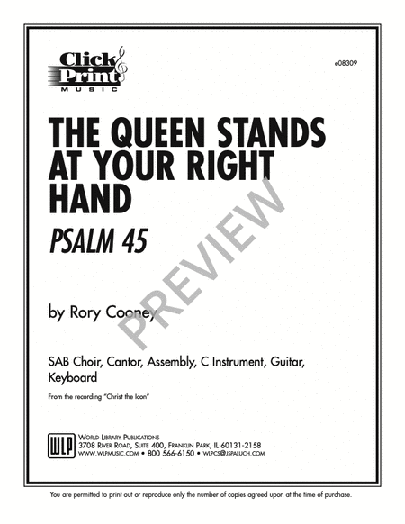The Queen Stands At Your Right/Ps. 45