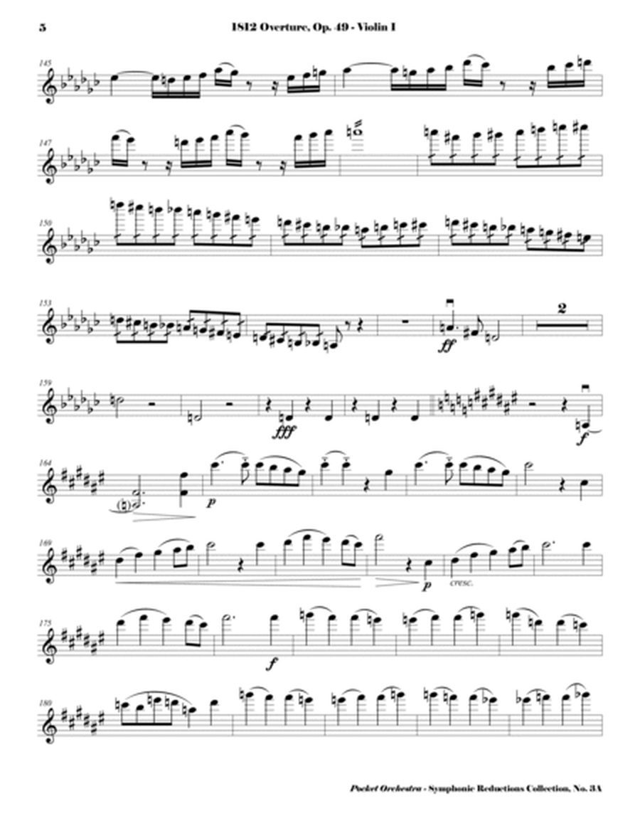 Tchaikowsky - 1812 Overture, Op. 49 - for String Quartet (SCORE AND PARTS) image number null