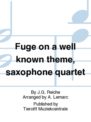Book cover for Fugue On A Well Known Theme, Saxophone Quartet
