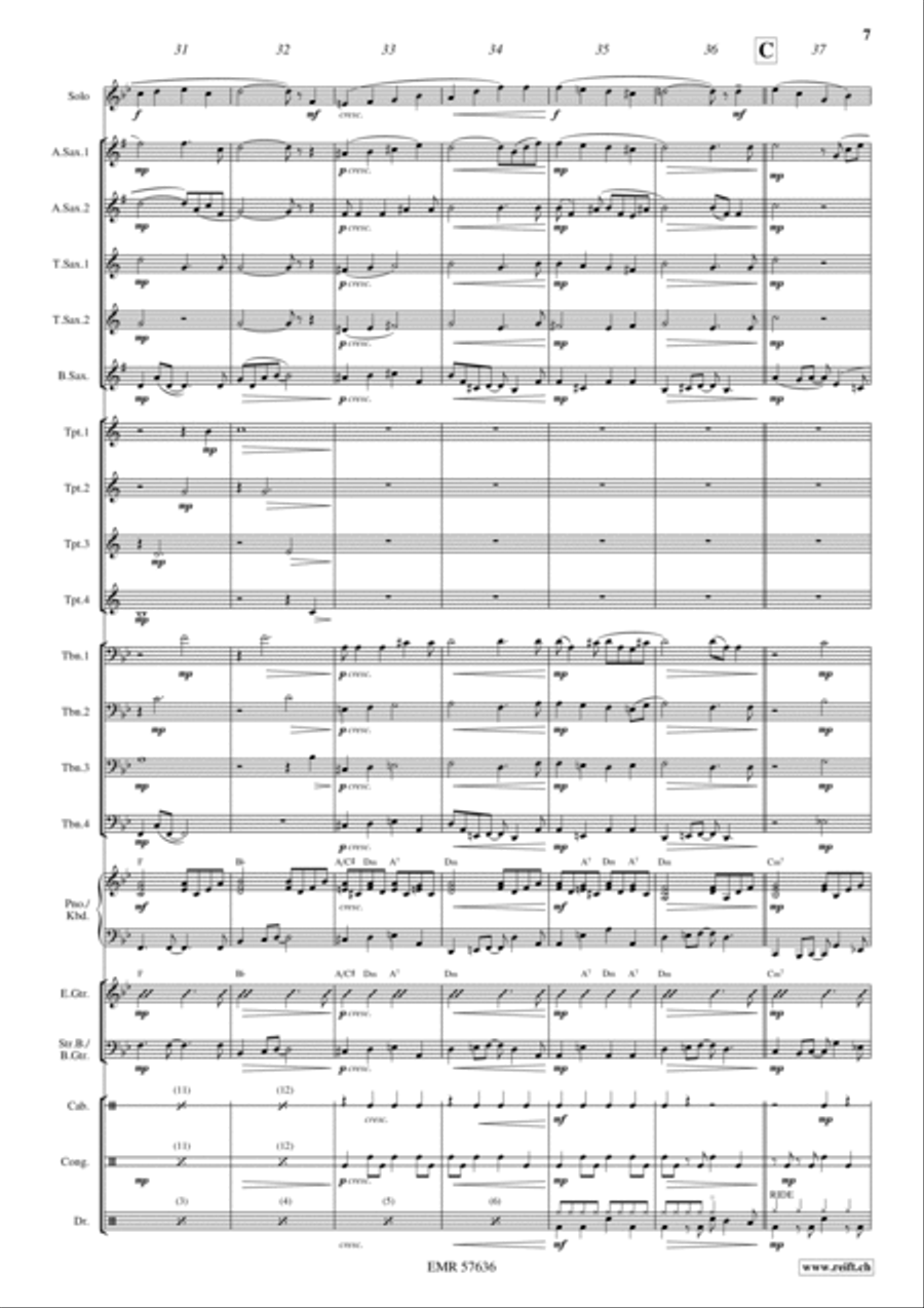 My Life Began The Day We Met Big Band scores gallery preview page 9