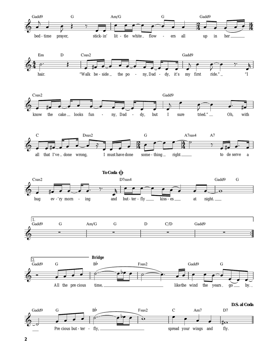 Butterfly Kisses Butterfly Kisses Acoustic Guitar scores gallery preview page 2