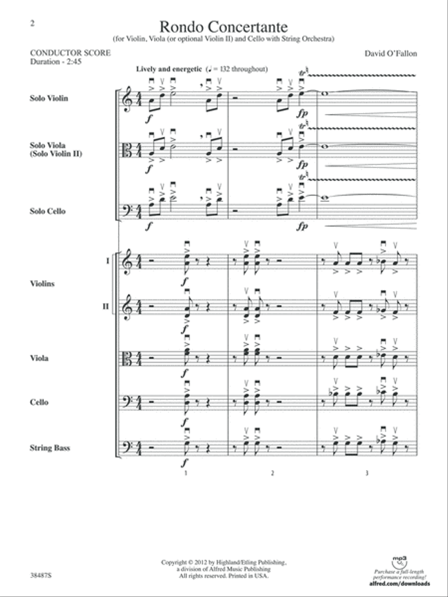 Rondo Concertante: Score Rondo Concertante: Score String Orchestra scores gallery preview page 2