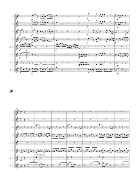 The Marriage of Figaro for Flute Choir:2 Duettino No. 1 image number null