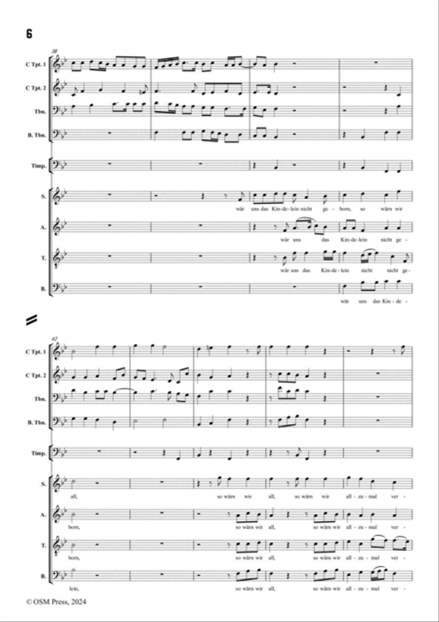 M. Praetorius-Ein Kindelein so löbelich,for Mixed Chorus,Brass and Timpani Choir scores gallery preview page 6