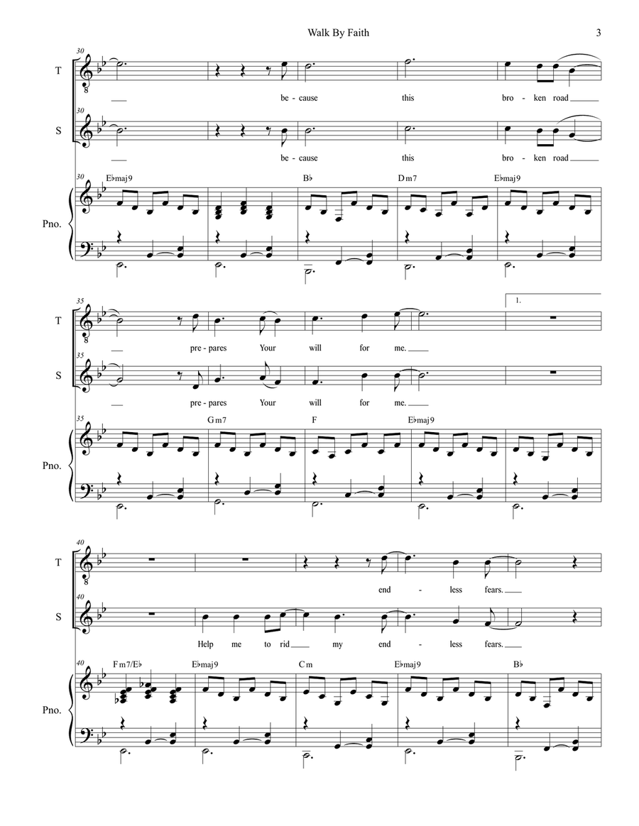 Walk By Faith Walk By Faith Vocal Duet scores gallery preview page 3