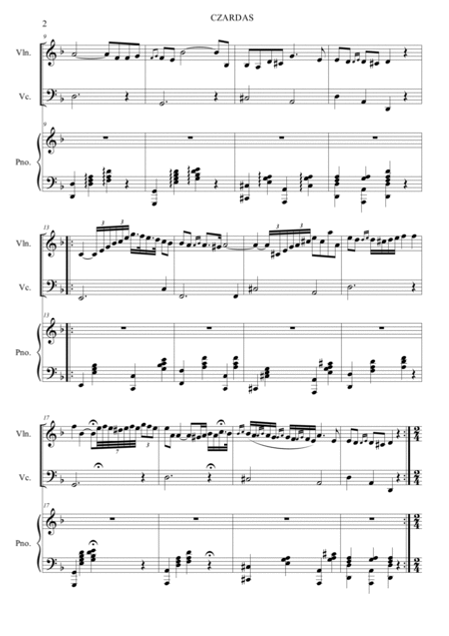 Czardas Piano Trio scores gallery preview page 2