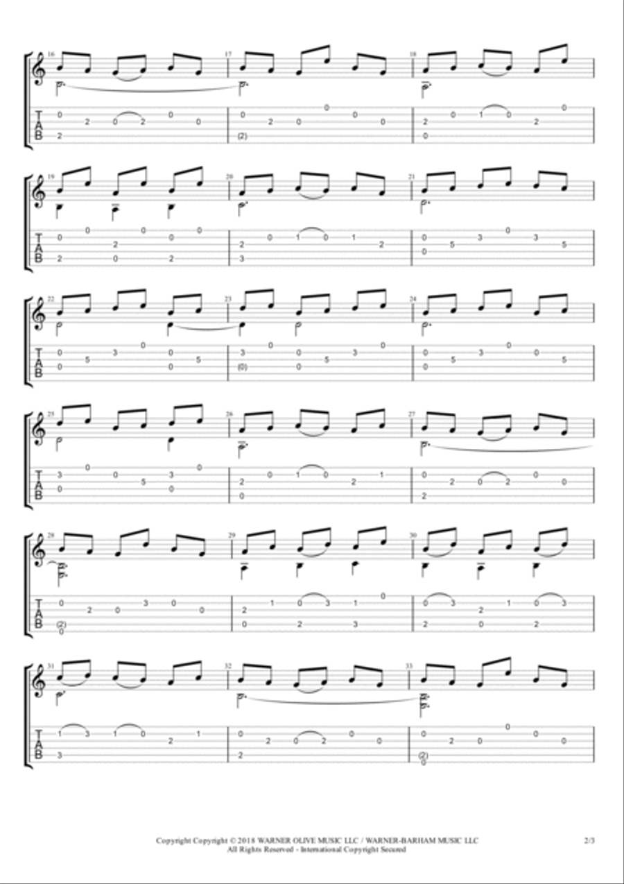 Dust Dust Guitar Tablature scores gallery preview page 2