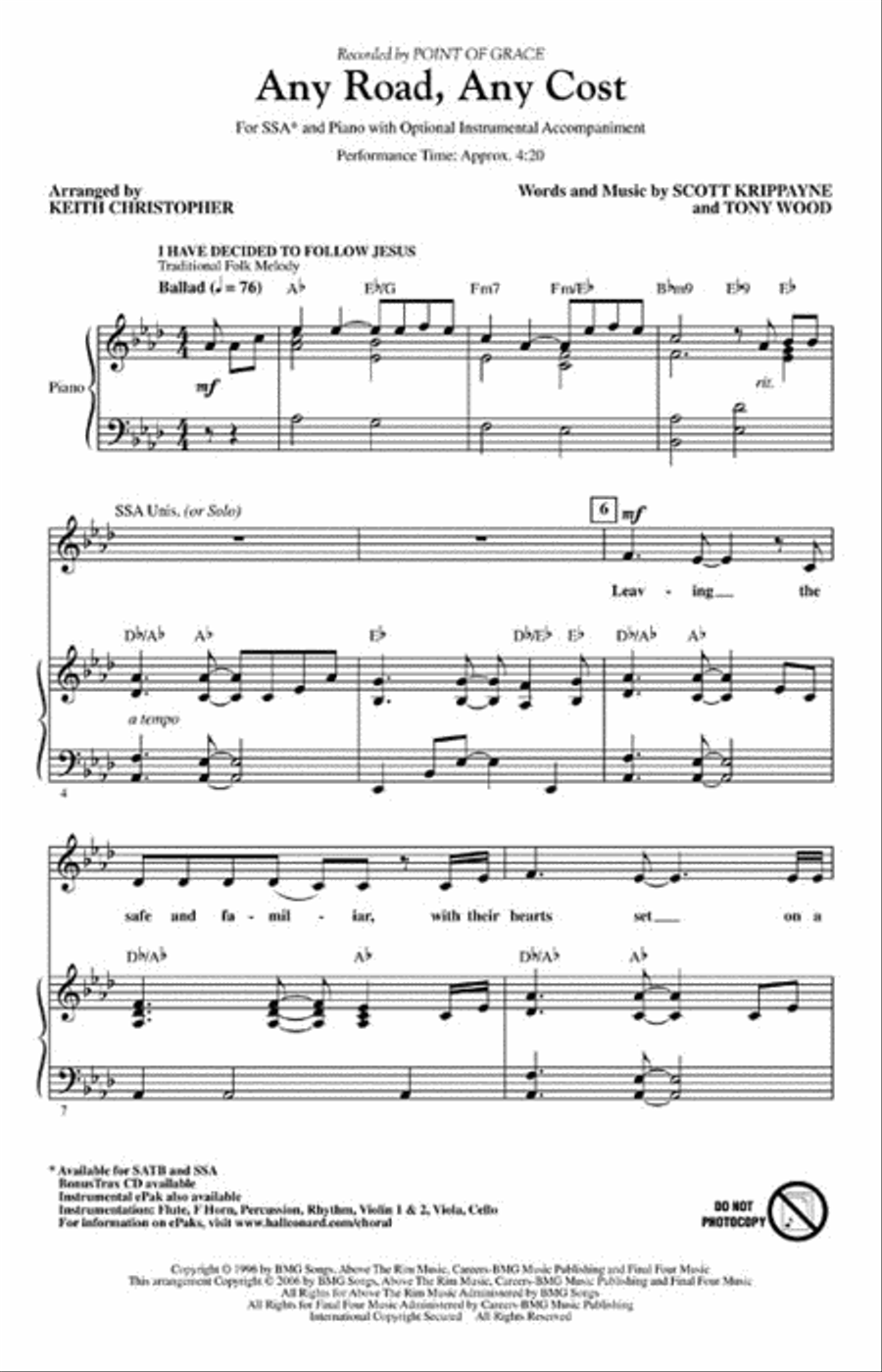 Any Road, Any Cost SSA scores gallery preview page 2