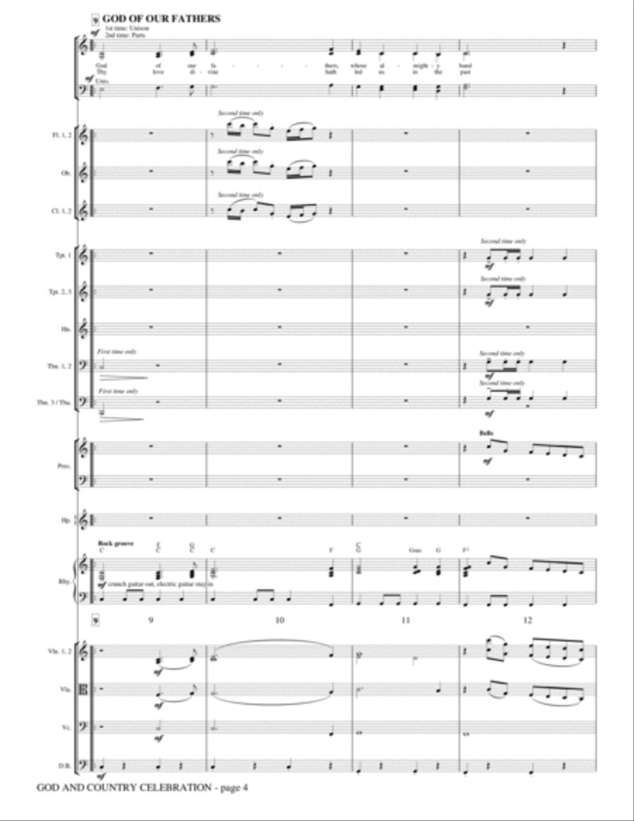 God And Country Celebration (Medley) - Full Score Choir scores gallery preview page 3