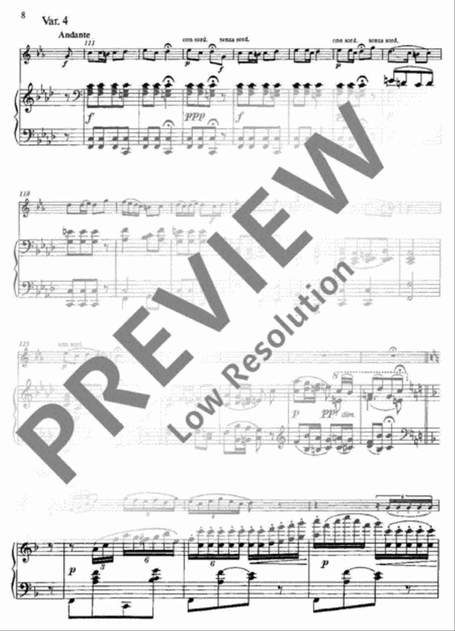 Variations of a Swiss Folksong Horn scores gallery preview page 9