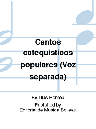 Cantos catequisticos populares (Voz separada)