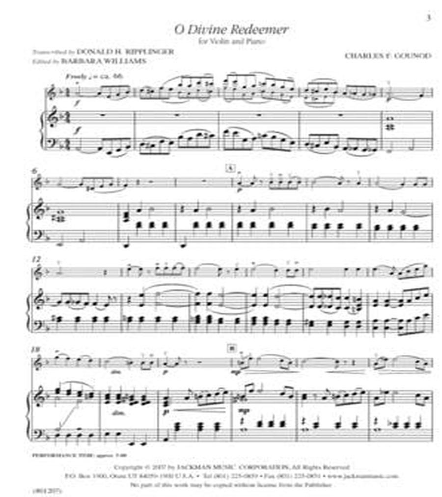 O Divine Redeemer - Violin Solo Violin Solo scores gallery preview page 2