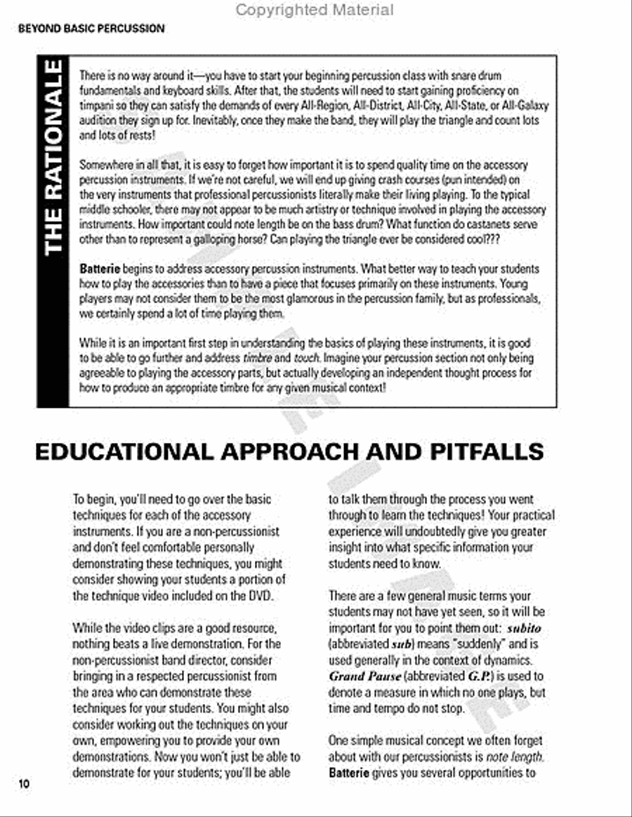 Beyond Basic Percussion Percussion scores gallery preview page 6