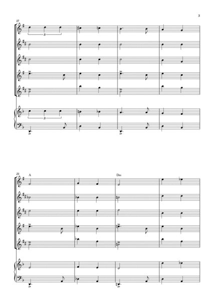 Habanera - Carmen - Georges Bizet, for Saxofone Quintet with piano and chords in a easy version. image number null
