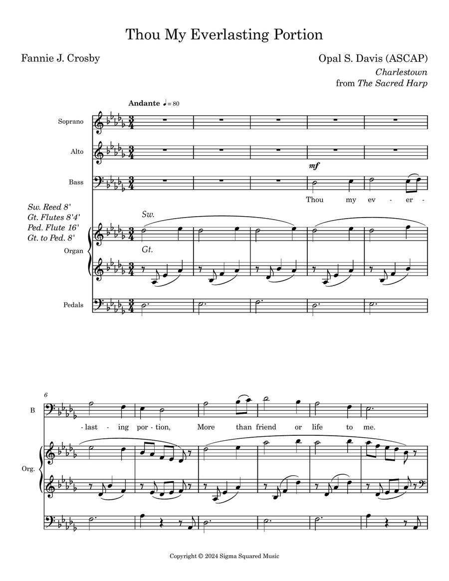 Thou My Everlasting Portion 3-Part scores gallery preview page 2