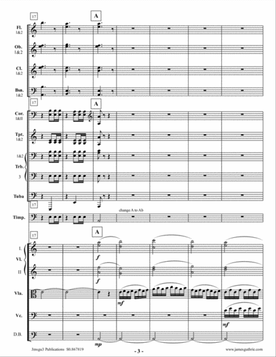 Guthrie: Phrygian Fantasy for Orchestra Full Orchestra scores gallery preview page 3
