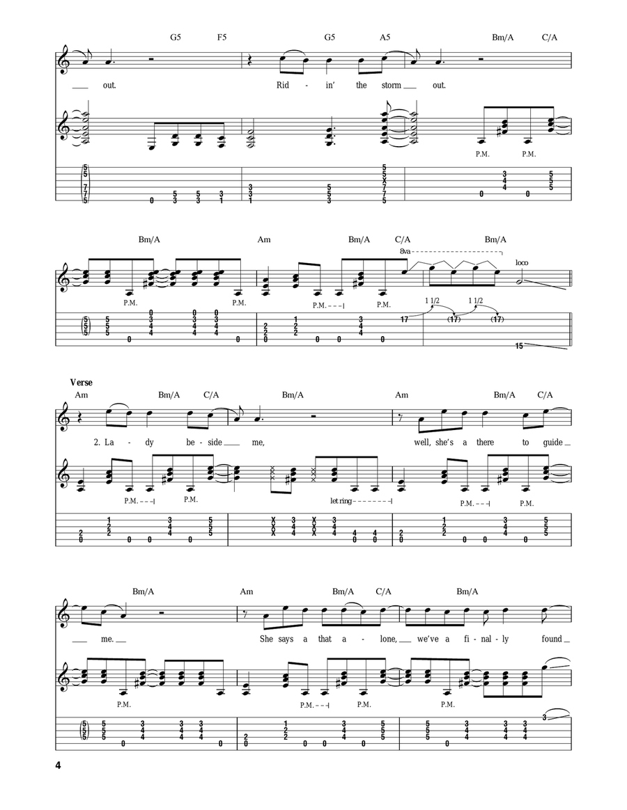 Ridin' The Storm Out Ridin' The Storm Out Acoustic Guitar scores gallery preview page 4