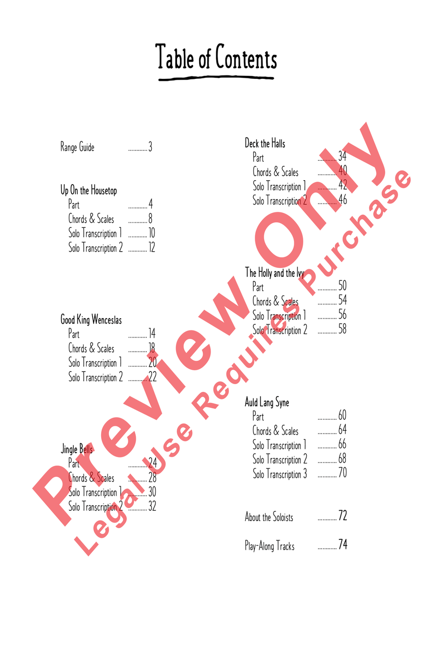 Charting the Course Christmas Collection, Piano Book Jazz Ensemble scores gallery preview page 2