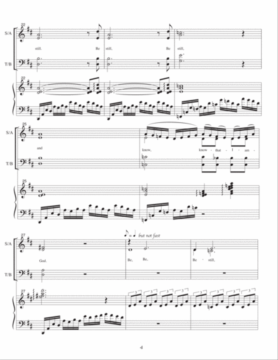 Be Still (Psalm 46) Be Still (Psalm 46) 4-Part scores gallery preview page 4