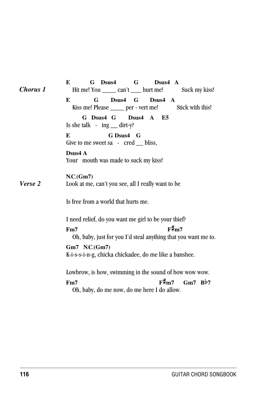 Suck My Kiss Suck My Kiss Acoustic Guitar scores gallery preview page 2