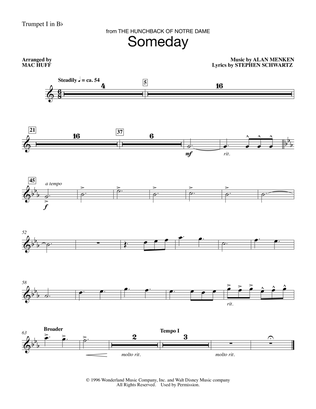 Book cover for Someday (from The Hunchback Of Notre Dame) (arr. Mac Huff) - Bb Trumpet 1