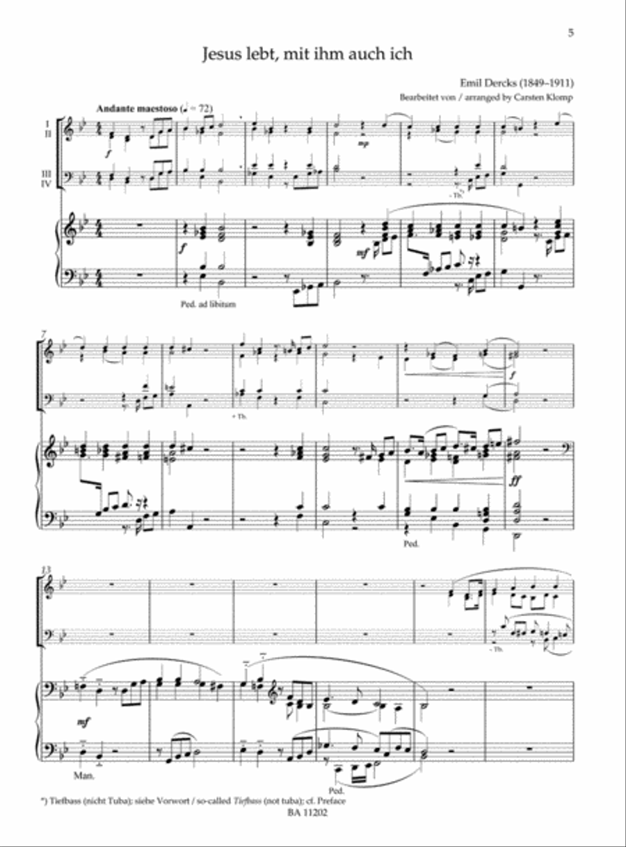 organ plus brass, Volume II: Five Chorale Preludes of the Romantic Period Organ scores gallery preview page 2
