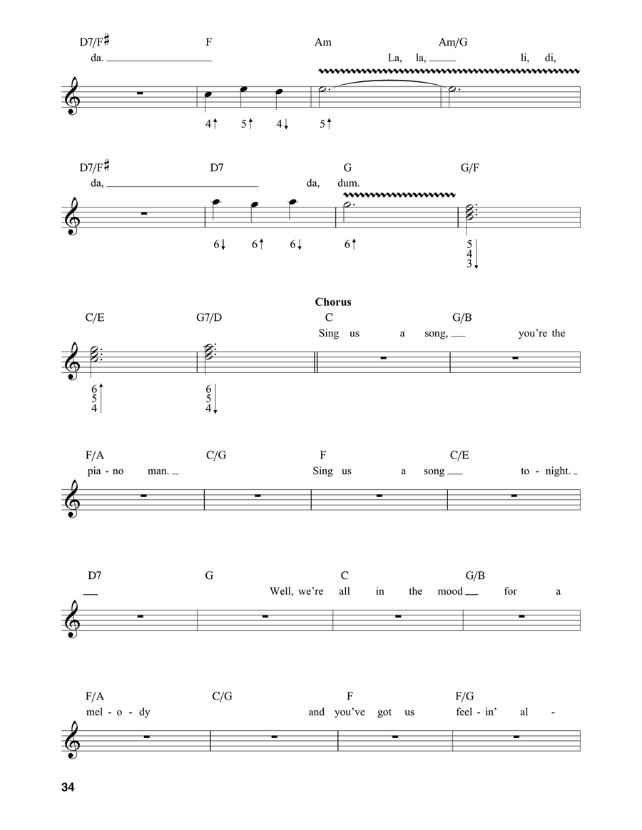 Piano Man Harmonica scores gallery preview page 4