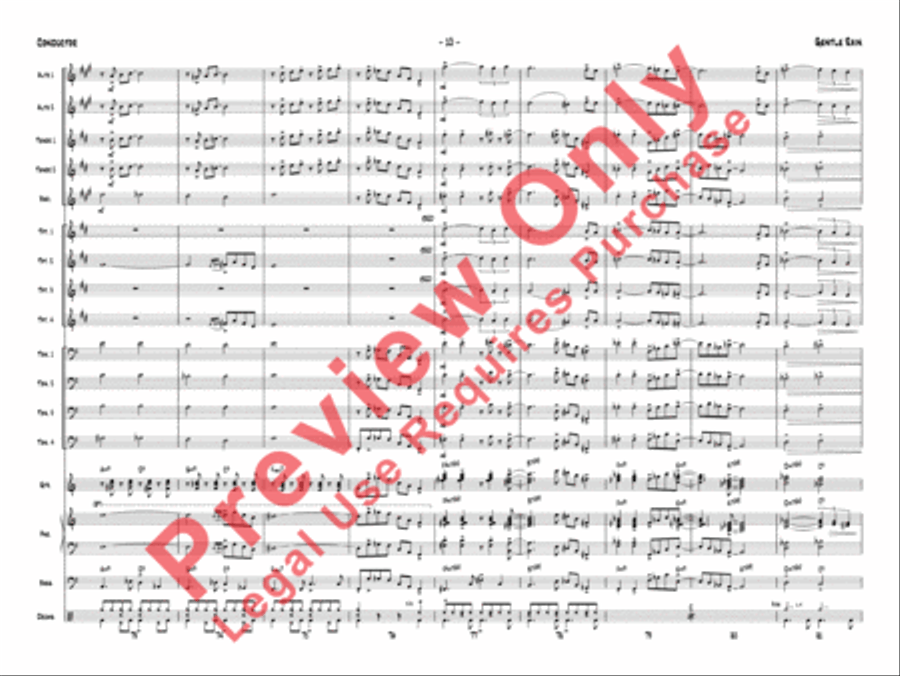 Gentle Rain Jazz Ensemble scores gallery preview page 13