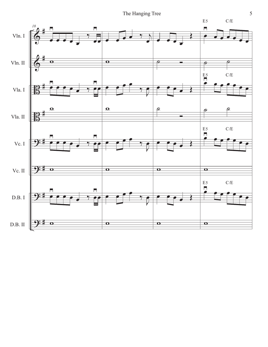 The Hanging Tree String Orchestra scores gallery preview page 5