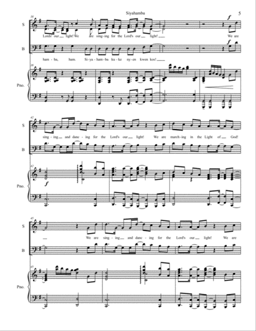 Siyahamba Siyahamba 4-Part scores gallery preview page 5