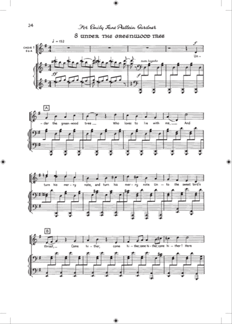 A Shakespeare Sequence SSAA scores gallery preview page 8