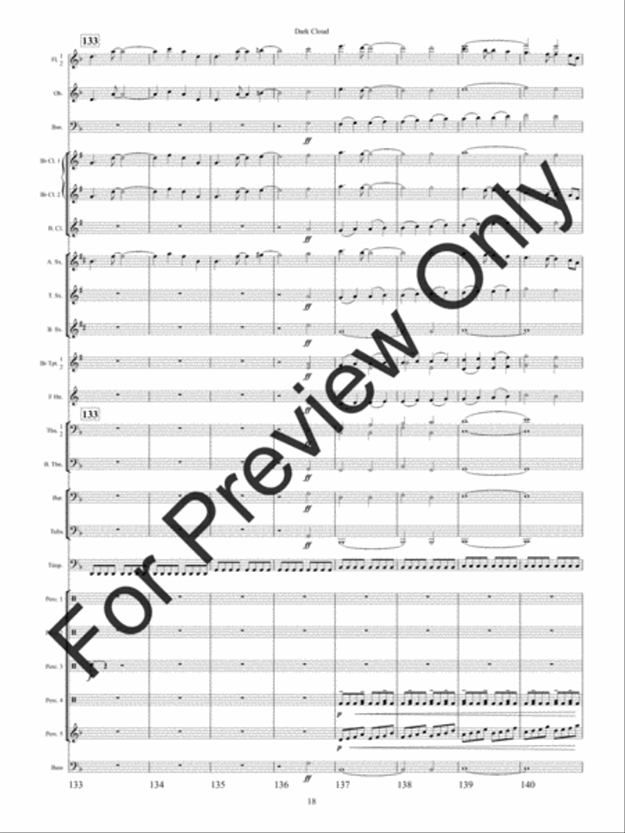 Dark Cloud Concert Band scores gallery preview page 21