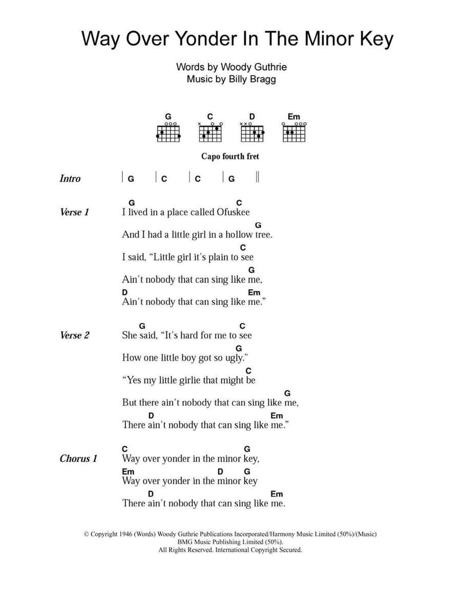 Way Over Yonder In The Minor Key Acoustic Guitar scores gallery preview page 1