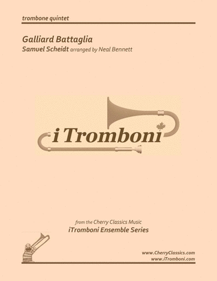 Book cover for Galliard Battaglia for Trombone Quintet