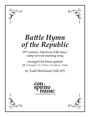 Battle Hymn of the Republic — brass quintet