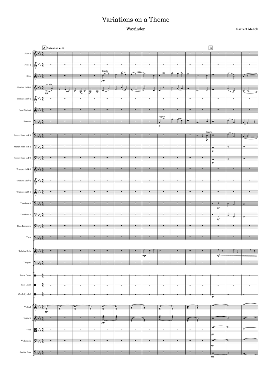 Variations on a Theme: Wayfinder Full Orchestra scores gallery preview page 2