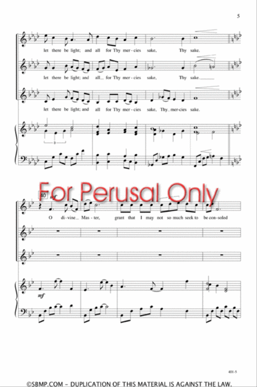 Prayer of St. Francis of Assisi - SSA Octavo SSA scores gallery preview page 5