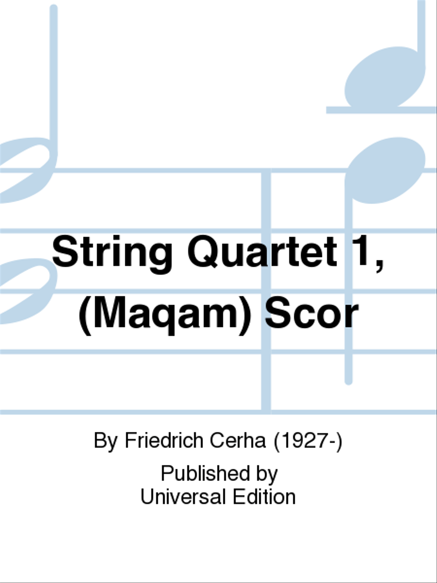 String Quartet 1, (Maqam) Scor String Quartet scores gallery preview page 1