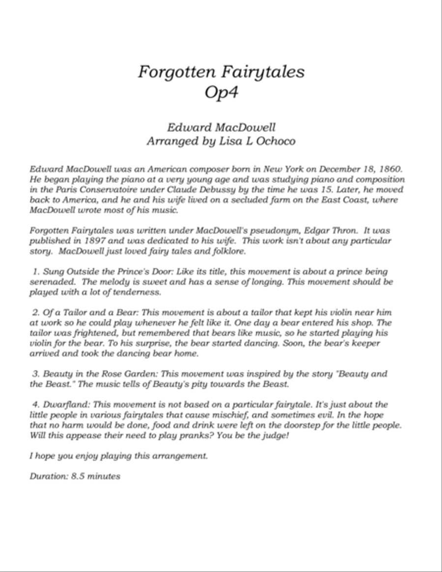 Forgotten Fairytales Op4 for Flute Quartet Flute Quartet scores gallery preview page 4
